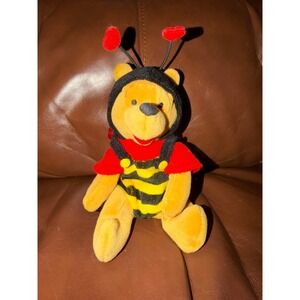 Disney Winnie the Pooh Bumblebee Costume Bean Bag Plush Toy Yellow Black Red